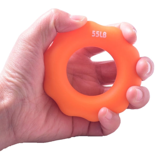 2 PCS Silicone Finger Marks Grip Device Finger Exercise Grip Ring, Specification: 55LB (Orange)