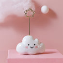 2 PCS 6650 Cute Cartoon Shape Photo Clipper Name Card Clip Desktop Decorative Small Ornaments(Cloud)