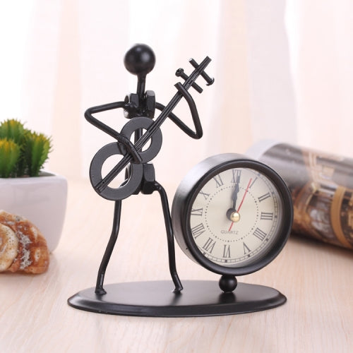 2 PCS Iron Stainless Steel Small Table Clock Retro Personality Clock Birthday Gift(C70 Bes Clock)