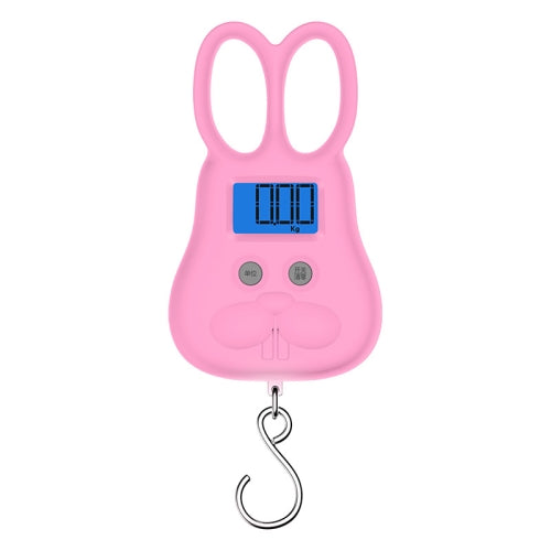 2 PCS Rabbit Shape Electronic Scale Express Scale Cartoon Portable Hanging Scale Battery Style(Pink)
