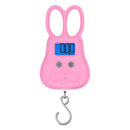 2 PCS Rabbit Shape Electronic Scale Express Scale Cartoon Portable Hanging Scale Charge Style(Pink)