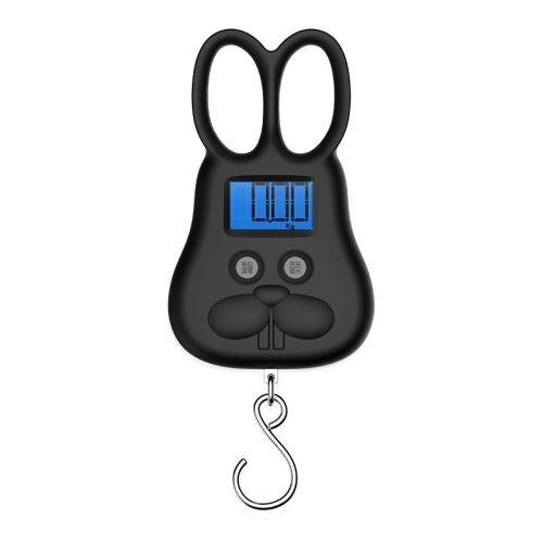 2 PCS Rabbit Shape Electronic Scale Express Scale Cartoon Portable Hanging Scale Charge Style(Black)
