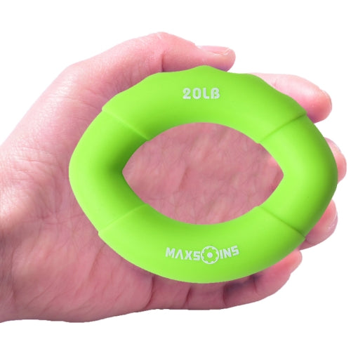 2 PCS MAXSOINS MXO-009898 Silicone Finger Exercise Grip Device Olive Shape Rehabilitation Finger Pinch Device, Specification: 20LB(Green)