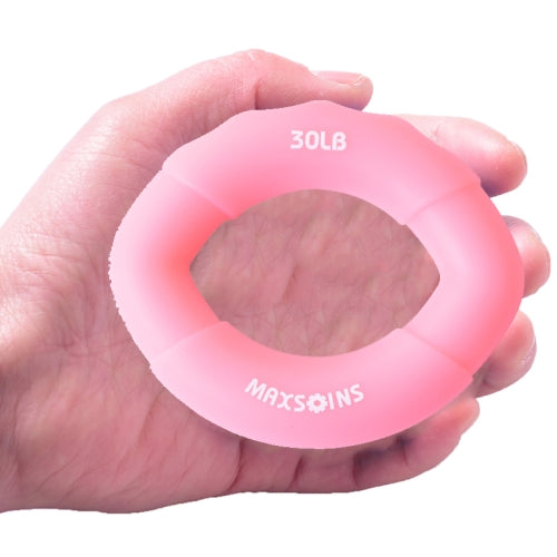 2 PCS MAXSOINS MXO-009898 Silicone Finger Exercise Grip Device Olive Shape Rehabilitation Finger Pinch Device, Specification: 30LB(Pink)