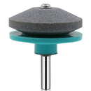 6 PCS Grinding Stone Industrial Electric Sharpener Mower Grinding Tool Wear Resistant Grinding Head, Specification: Plastic Cyan