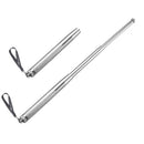 2 PCS Three-Section Self-Defense Martial Arts Stick Fitness Telescopic Hard Stick(White)