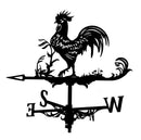 Outdoor Courtyard Roof Stainless Steel Spray Paint Weather Vane(Cock)