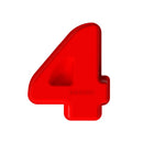 5 PCS Food Grade Silicone Cake Mould Digital Chocolate Biscuit Baking Mould, Specification: Number 4