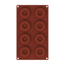 4 PCS Oven Baking Tools Silicone Cake Donut Mold(8 Even Brown)