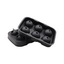 2 PCS Bar Whiskey Silicone Ice Tray Mold, Specification: 6 Grid Round(Black)
