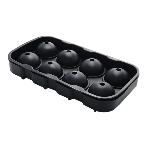 2 PCS Bar Whiskey Silicone Ice Tray Mold, Specification: 8 Grid Round(Black)