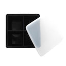 2 PCS Bar Whiskey Silicone Ice Tray Mold, Specification: 4 Square Cover(Black)
