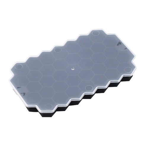 2 PCS Bar Whiskey Silicone Ice Tray Mold, Specification: 37 Grid Honeycomb Cover(Black)