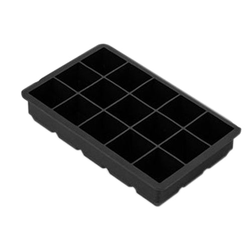 2 PCS Bar Whiskey Silicone Ice Tray Mold, Specification: 15 Grid Square Cover(Black)