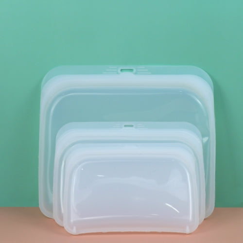 3 in 1 Silicone Fresh-Keeping Bag Food Storage Bag Refrigerator Food Ziplock Bag(Transparent Color )
