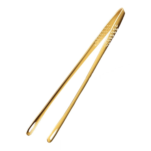 3 PCS Barbecue Clip 304 Stainless Steel Steak Clamp Food Clip, Size: Large (Gold)