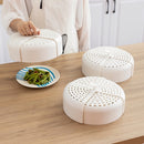2 PCS Foldable Dish Cover Anti-Fly Cover Dust Cover For Dining Table Leftovers(White )