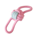 7 PCS Double Ball Dog Molar Teeth Cleaning Toy Candy Color Woven Cotton Rope