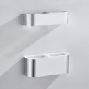 WD12 Punch-Free Umbrella Frame Simple Space Aluminum Wall Hanging Drain Umbrella Storage Rack, Umbrella bit: Silver Double