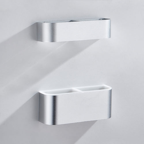 WD12 Punch-Free Umbrella Frame Simple Space Aluminum Wall Hanging Drain Umbrella Storage Rack, Umbrella bit: Silver Double