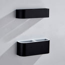 WD12 Punch-Free Umbrella Frame Simple Space Aluminum Wall Hanging Drain Umbrella Storage Rack, Umbrella bit: Black Double