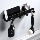 UM112 Home Storage Hook Wall Decoration Mobile Phone Shelf, Specification: Black 4 Hook