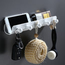 UM112 Home Storage Hook Wall Decoration Mobile Phone Shelf, Specification: White 5 Hook