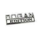 2 PCS Modified Side Door Metal Car Stickers Bogan Edition Label Leaf Board Nameplate Label(Silver Black)