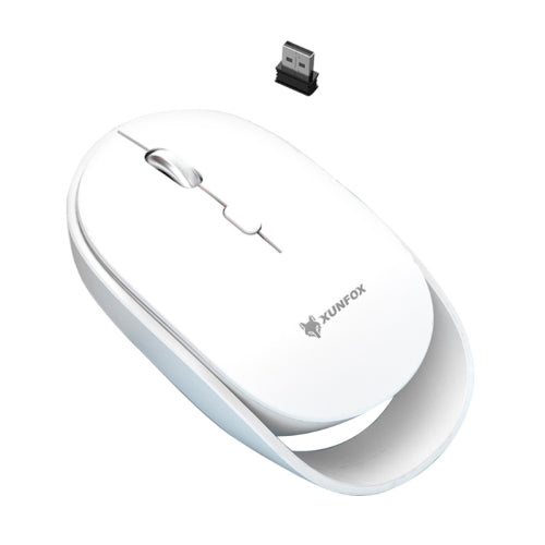 XUNSVFOX XYH60 1600 DPI 6-keys Charge Mute Wireless Mice, Colour: 2.4G Wireless White