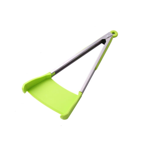 2 PCS Kitchen Food Tongs Silicone Shovel One-Piece Barbecue Steak Tongs Bread Pizza Extractor, Size: Large