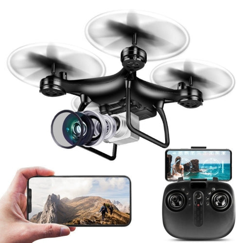 YH-8S HD Aerial Photography UAV Quadcopter Remote Control Aircraft,Version: Long Battery Life 25min (Black)