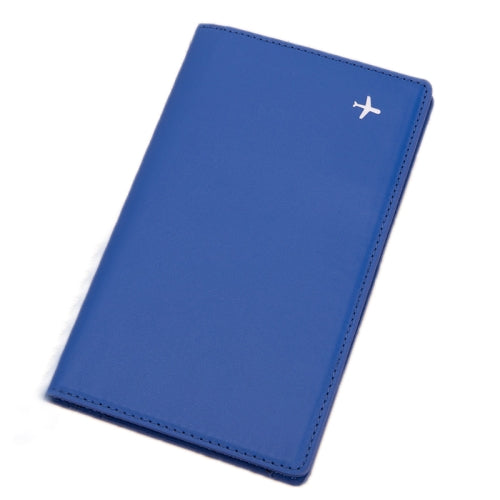 PU Leather Multi-Function Document Holder Travel Portable Passport Bag(Blue)