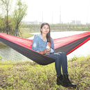 Outdoor Hammock Nylon Parachute Cloth Travel Camping Swing, Style: 3m x 2m (Black+Red)