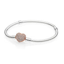 2 PCS JCL27 Heart Diamond Closing Snake Bone Chain Bracelet Simple Base Chain Bracelet, Length: 16cm(Golden)