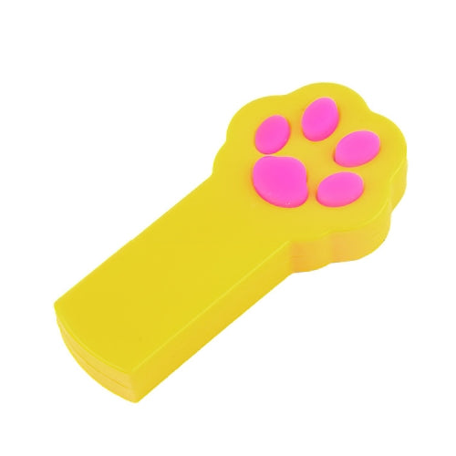 2 PCS BG-W159H Cat Footprint Infrared LED Laser Pointer Pet Funny Cat Laser Pointer Toy(Yellow)