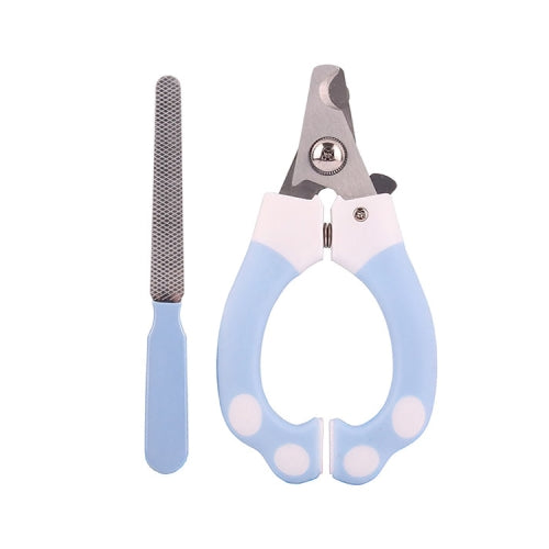 2 Sets BG-W097 Pet Stainless Steel Nail Clipper Set, Specification: Small Blue
