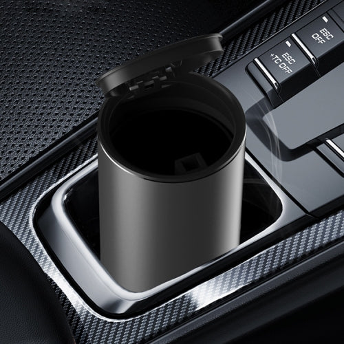 BEN.JACK Car Trash Can Multi-Function Storage Box In Car(Deep Gray With 35 Garbage Bags)