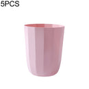 5 PCS Home Living Room Bedroom Creative Paper Basket Kitchen Bathroom Trash Can(Pink)