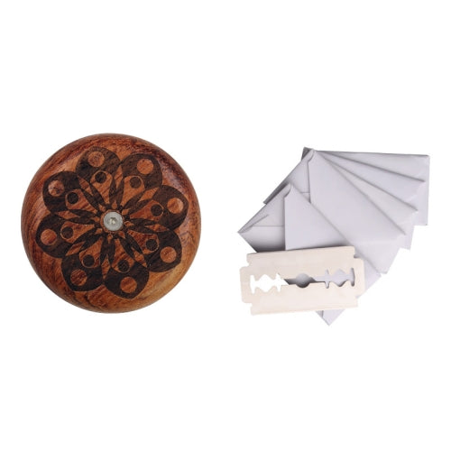 Bread Baguette Round Knife Wooden Double-Sided Bread Trimming Knife With 5 Blades, Specification: Pattern 6