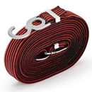 2 PCS Motorcycle Bicycle Trunk Bundle Tape Pull Goods Straps Elastic Rope Rubber Band Luggage Rope, Colour: 4m (Black Red)