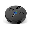 QC3.0 Car 12V 24V To 110V 220V Multi-function Inverter(Black Round)