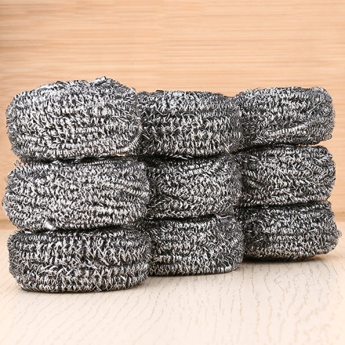 4 Bags SSGP Household Stainless Steel Wire Cleaning Ball Kitchen Brush Pot Wash Dish Cleaning Wire Ball(Stainless Steel Color)