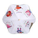 XXY-068 Rounded Cartoon Children Umbrella Outdoor Long Handle Vinyl UV Umbrella(Animal Park)