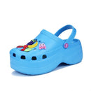 Thick Bottom Casual Hole Sandals for Women, Size:39(Blue)