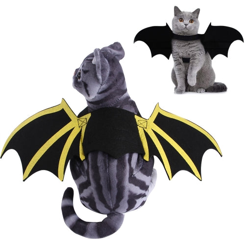 2 PCS Pet Halloween Chest Strap Dog Cat Print Bat Wings Props Funny Costumes, Size: M(Ordinary Paragraph)