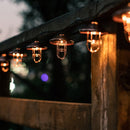 6m 20LEDs Solar Outdoor Corridor Light String IP65 Iron Festival Decoration String Lights