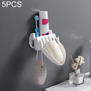 5 PCS Creative Soap Rack Bathroom Wall Hanging Simple Drain Soap Rack(White)