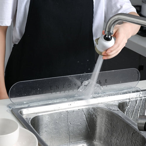 Kitchen Sink Splash-proof Clapboard Household Suction Cup Water-proof Fence Baffle, Style:Modern(Transparent)