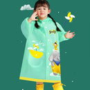 Smally Cartoon Children Raincoat EVA Waterproof Student Split Poncho, Size: XL(Mint Green)