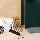 Household Wrought Iron Cactus Mosquito Coil Tray Bracket Indoor Hang Mosquito Coil Rack(Black)